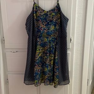 Blue floral dress